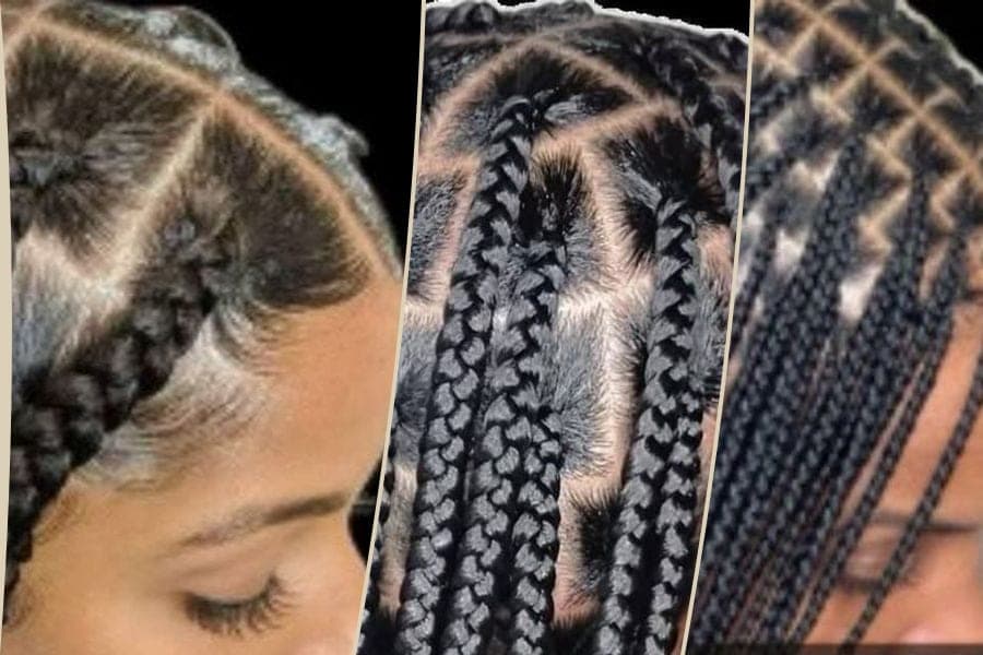 Box braids: Box braids — Jumbo, Box braids — Medium, Box braids — Tiny-Small